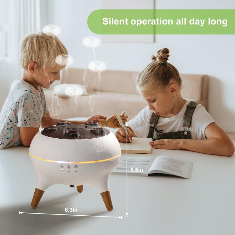 Jellyfish Aroma Diffuser 250ML - Mesmerizing 7-Color LED Humidifier with Interactive Sound Activation - Perfect for Bedroom, Office, and Romantic Gifts