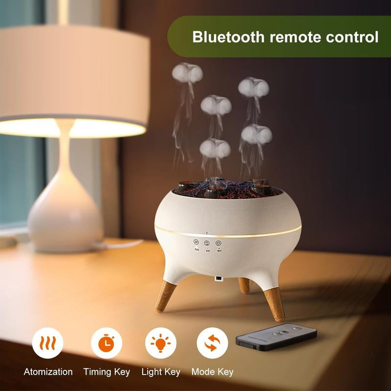 Jellyfish Aroma Diffuser 250ML - Mesmerizing 7-Color LED Humidifier with Interactive Sound Activation - Perfect for Bedroom, Office, and Romantic Gifts