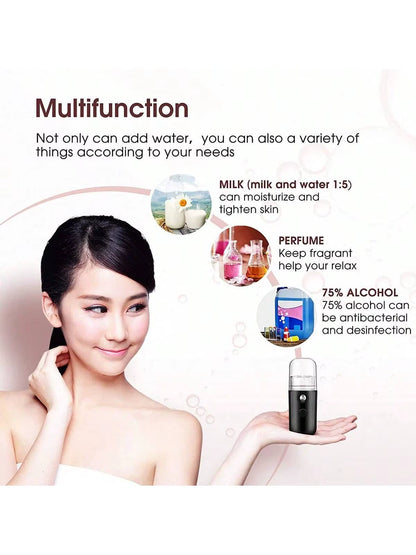 Rechargeable Facial Sprayer Humidifier - Advanced Nebulizer Face Steamer for Optimal Skin Hydration and Rejuvenation