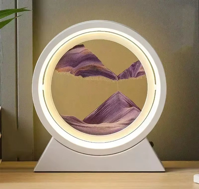 Transform Your Space with the Enchanting LED Quicksand Table Lamp - A Unique 3D Hourglass Deep Sea Sandscape for Home Decor and Thoughtful Gifting