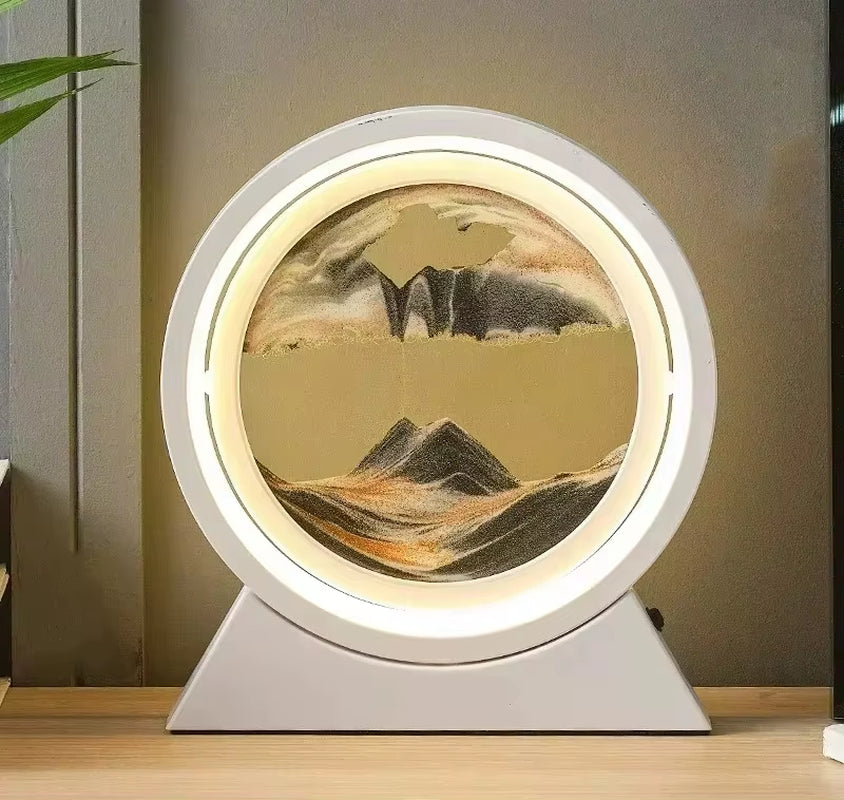 Transform Your Space with the Enchanting LED Quicksand Table Lamp - A Unique 3D Hourglass Deep Sea Sandscape for Home Decor and Thoughtful Gifting