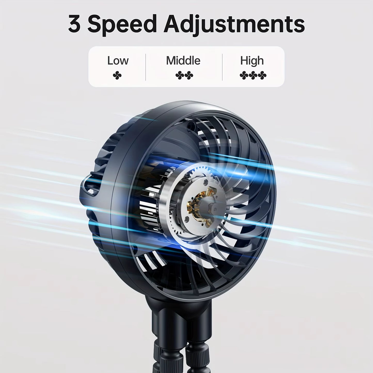 Stay Cool Anywhere with the 2025 Mini Portable Battery-Powered Clip Fan – 360° Rotatable & Flexible for Ultimate Comfort