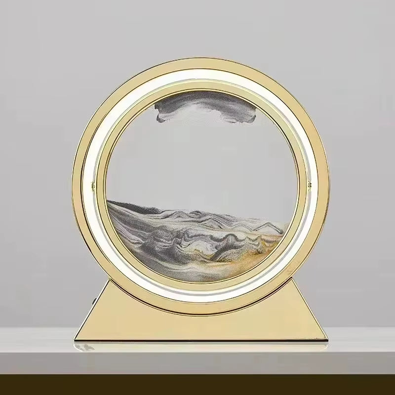 Transform Your Space with the Enchanting LED Quicksand Table Lamp - A Unique 3D Hourglass Deep Sea Sandscape for Home Decor and Thoughtful Gifting