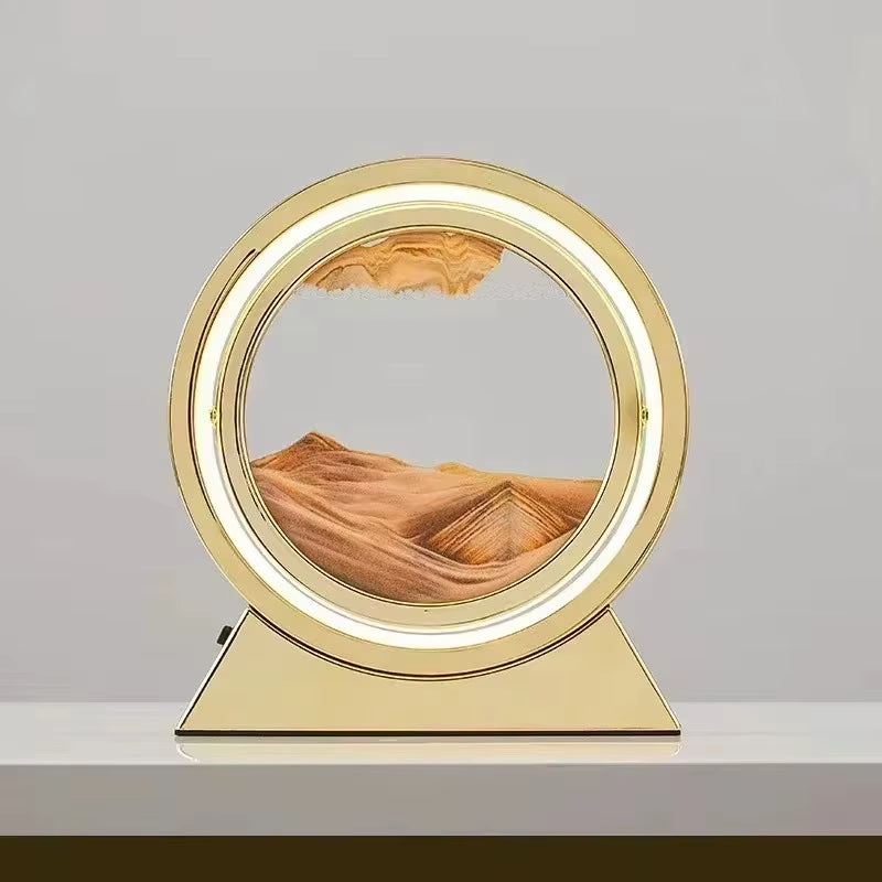 Transform Your Space with the Enchanting LED Quicksand Table Lamp - A Unique 3D Hourglass Deep Sea Sandscape for Home Decor and Thoughtful Gifting