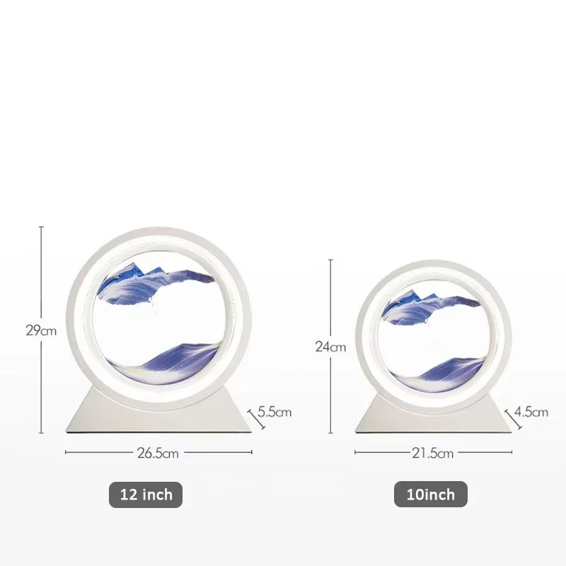 Transform Your Space with the Enchanting LED Quicksand Table Lamp - A Unique 3D Hourglass Deep Sea Sandscape for Home Decor and Thoughtful Gifting