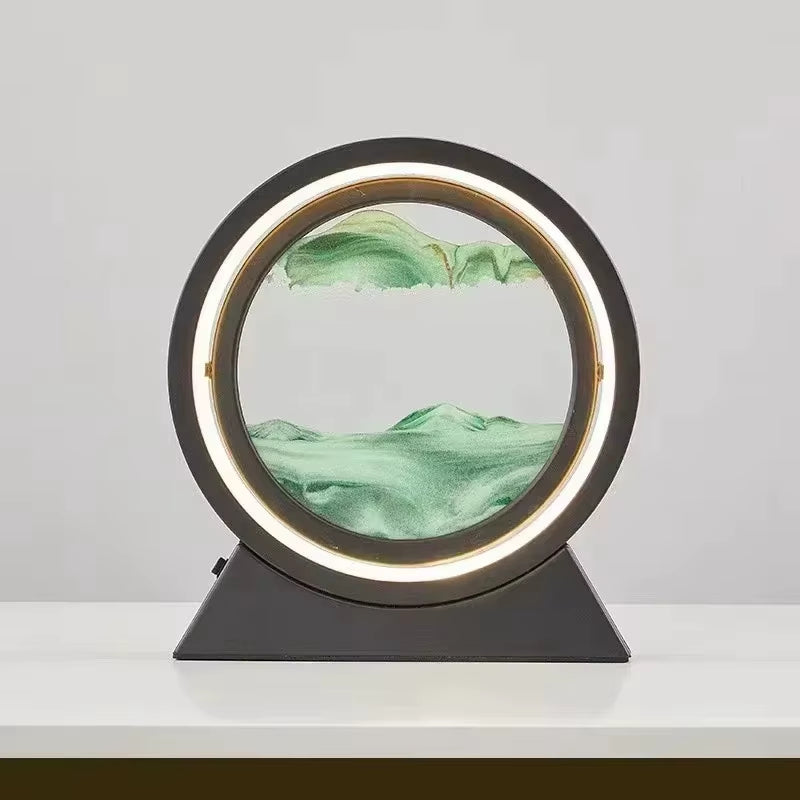 Transform Your Space with the Enchanting LED Quicksand Table Lamp - A Unique 3D Hourglass Deep Sea Sandscape for Home Decor and Thoughtful Gifting