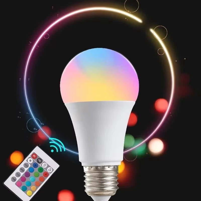 Illuminate Your Space with the 24 Key Remote Control Smart Lamp - 16 Colors RGB Dimmable LED Bulb E27 220V for a Perfect Atmosphere
