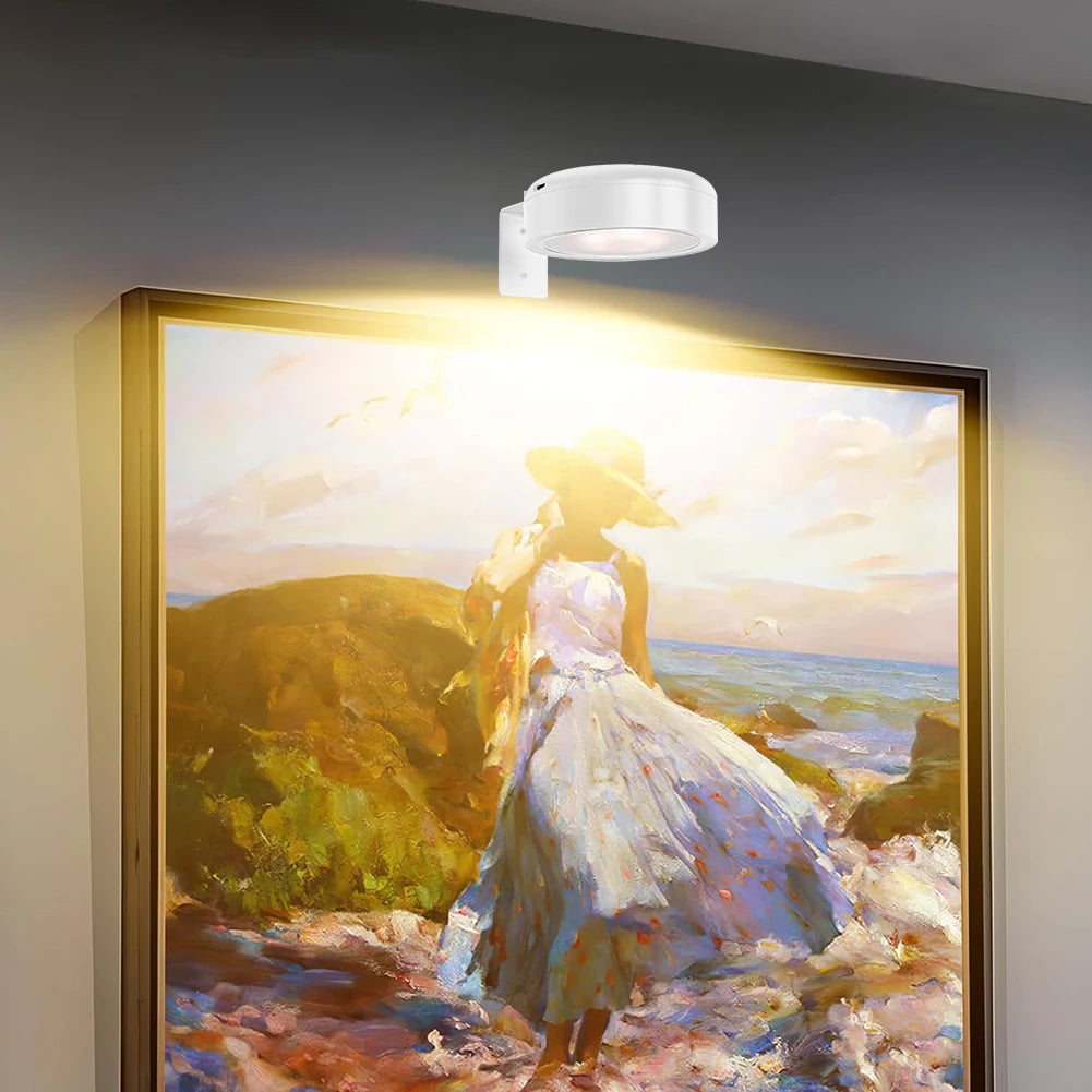 Illuminate Your Art: 2/3Pcs Rechargeable Picture Lights with Remote and Timer for Stunning Wall Displays
