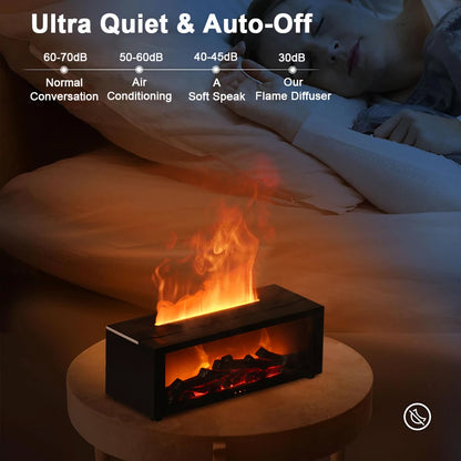 Transform Your Space with the Fireplace Humidifier: A Flame Aroma Diffuser for Relaxation and Serenity