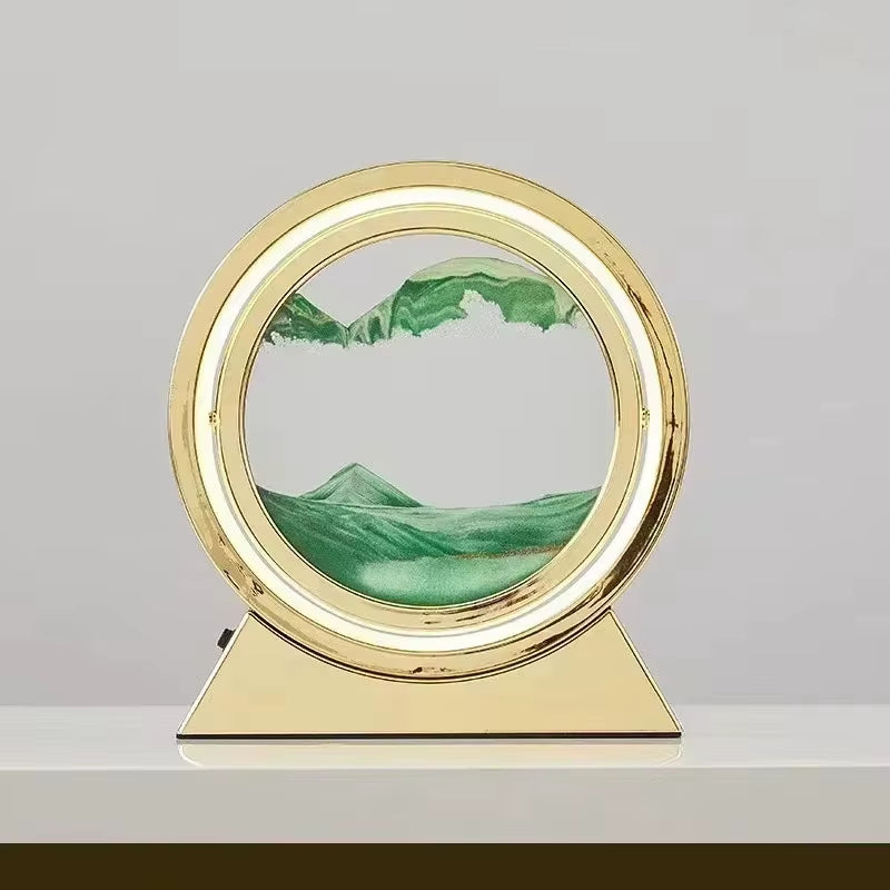 Transform Your Space with the Enchanting LED Quicksand Table Lamp - A Unique 3D Hourglass Deep Sea Sandscape for Home Decor and Thoughtful Gifting