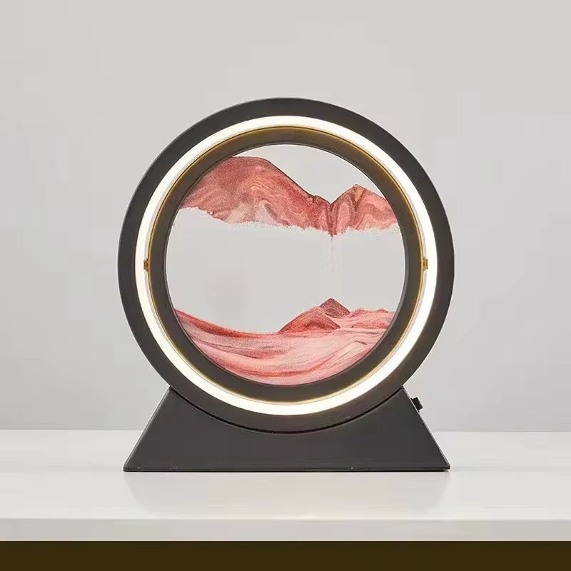 Transform Your Space with the Enchanting LED Quicksand Table Lamp - A Unique 3D Hourglass Deep Sea Sandscape for Home Decor and Thoughtful Gifting