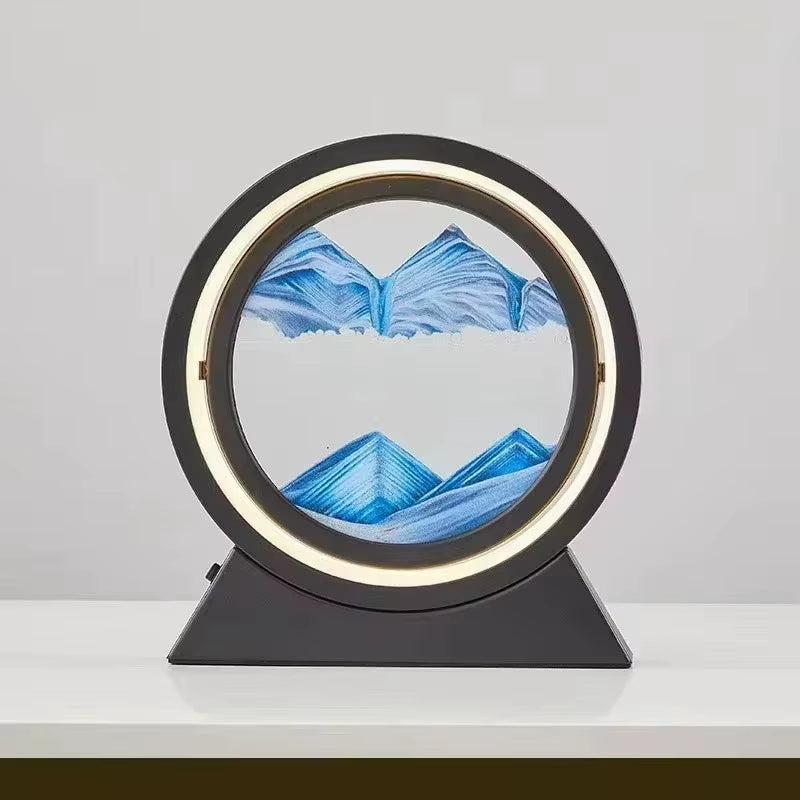 Transform Your Space with the Enchanting LED Quicksand Table Lamp - A Unique 3D Hourglass Deep Sea Sandscape for Home Decor and Thoughtful Gifting