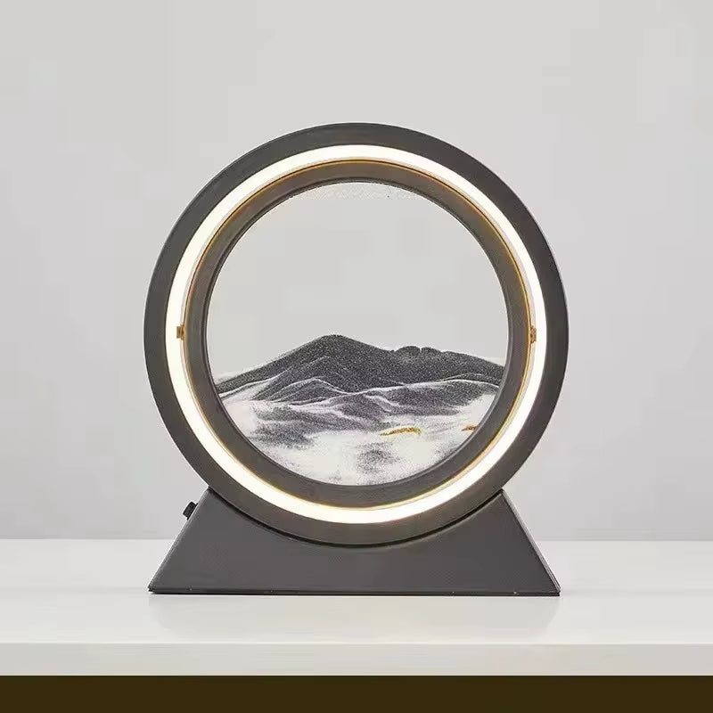 Transform Your Space with the Enchanting LED Quicksand Table Lamp - A Unique 3D Hourglass Deep Sea Sandscape for Home Decor and Thoughtful Gifting