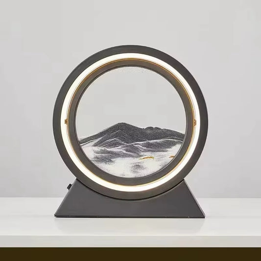 Transform Your Space with the Enchanting LED Quicksand Table Lamp - A Unique 3D Hourglass Deep Sea Sandscape for Home Decor and Thoughtful Gifting