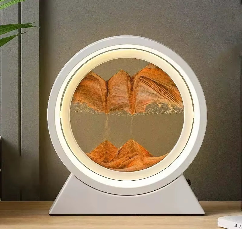 Transform Your Space with the Enchanting LED Quicksand Table Lamp - A Unique 3D Hourglass Deep Sea Sandscape for Home Decor and Thoughtful Gifting