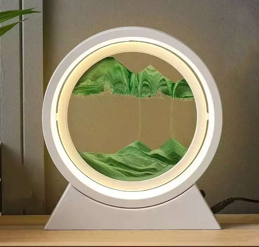 Transform Your Space with the Enchanting LED Quicksand Table Lamp - A Unique 3D Hourglass Deep Sea Sandscape for Home Decor and Thoughtful Gifting