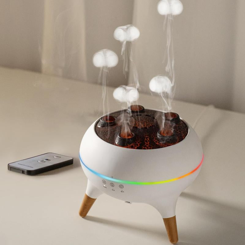 Jellyfish Aroma Diffuser 250ML - Mesmerizing 7-Color LED Humidifier with Interactive Sound Activation - Perfect for Bedroom, Office, and Romantic Gifts