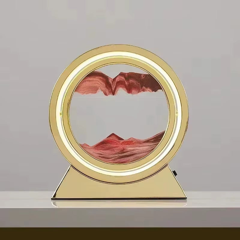 Transform Your Space with the Enchanting LED Quicksand Table Lamp - A Unique 3D Hourglass Deep Sea Sandscape for Home Decor and Thoughtful Gifting