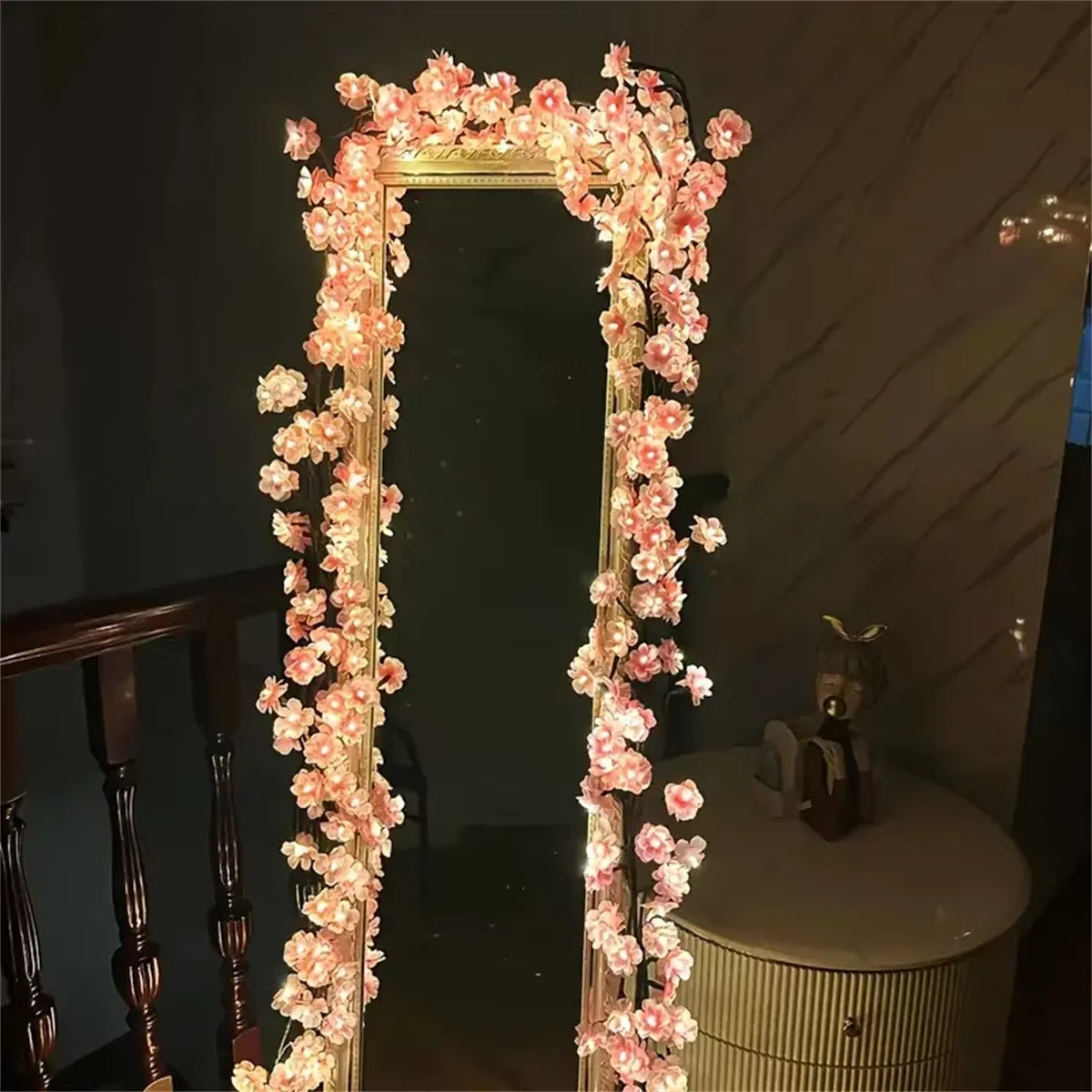 Illuminate Your Space with Cherry Blossom 96 LED USB Tree Branch Rattan Lights - 8 Stunning Modes for Valentine's, Christmas, Weddings, and Bedroom Decor